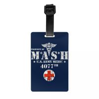 【DT】 hot  Vintage Mash Tv Show Luggage Tags for Suitcases Funny Baggage Tags Privacy Cover ID Label