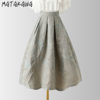 【CC】◐  Matakawa A-line Skirts Waist Faldas Mujer Korean Office Jupes