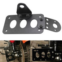 For Harley 7.1" x 3.9" Axle Side Mount License Plate Holder Motorcycle Number Frame Plate Rear Taillight Bracket Black