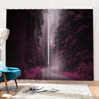 Landscape Tree Night Sky Starry Sky Curtains In The Bedroom Living Room Hall for Home Kitchen Window Treatments Drapes