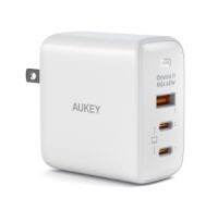 AUKEY PA-B6T Omnia II Mix 65W 3-Port PD Wall Charger with GaN Power Tech White CEP-001217