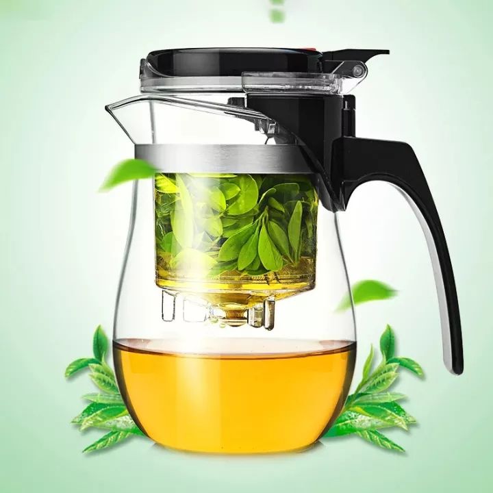 ส่งจากไทย-กาน้ำชา-แก้วชงชา-พร้อมที่กรองชา-แก้วชา-ชุดชงชา-ถ้วยชากา-กาน้ำชาแก้วร้อนคงทน-แบบกด-แผ่นกรอง-กาน้ำชาทรงกลมแบบใส-750ml