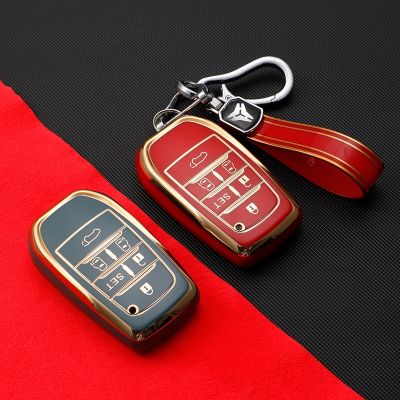 ✟☁﹉ 6Buttons For Toyota Alphard PREVIA Voxy Noah Esquire Vellfire Harrier TPU Car Key Cover Case Remote Shell Fob Holder Keychain