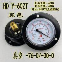 ☄ Y60-ZT2.5 quot; 60mm -760mmHg -0.1Mpa panel pressure gauge manometer PT1/4 quot; back threadvacuum -1bar with front flange