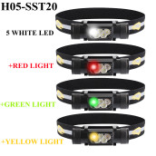 Sofirn Đèn Pha Sạc USB H05B SST20 Đèn LED Màu Đỏ Xanh Vàng Đèn Pha 18650