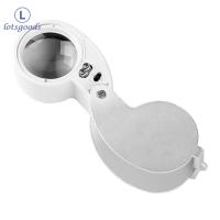 40x 25mm Handheld Folding Jewelry Optical Glass Loupe Magnifier w/LED Light