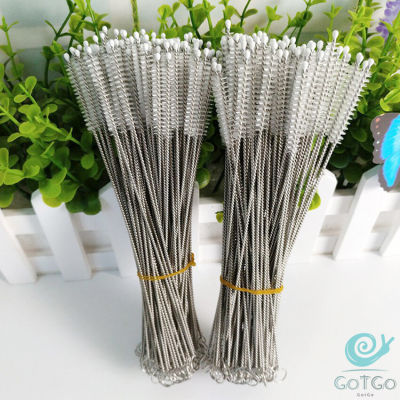 GotGo แปรงล้างหลอดดูด จุกนม ขนไนล่อน ไม่ทำให้เป็นรอย  Stainless steel soft straw straw brush