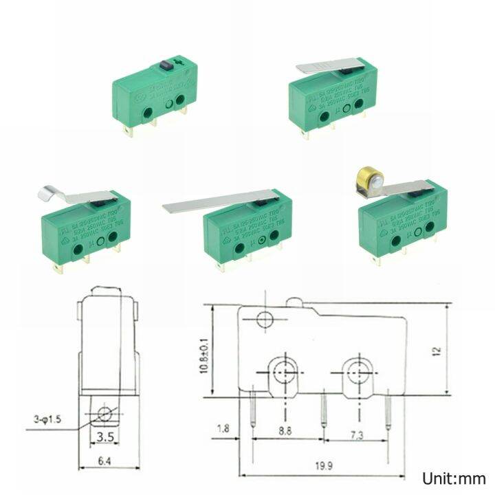 3-pins-micro-limit-switches-no-nc-spdt-3a-5a-250vac-mini-micro-switch-17mm-29mm-long-arc-roller-lever-touch-switch-microswitches