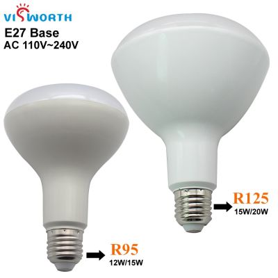 【Worth-Buy】 Visworthhigh Bright 12W 15W 20W R95 R125หลอดไฟ Led E27โคมไฟไฟต่ำคอยาว Ac 110V 220V 230V 240V สีขาวเย็นอบอุ่น Spotlight