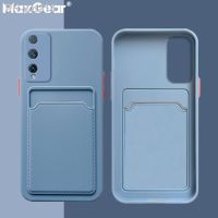 Luxury Card Holder Wallet Phone Case For Huawei P40 Lite E P30 Pro Mate 40 Pro P 30 Nova 7i Soft Liquid Silicone Card Slot Cover