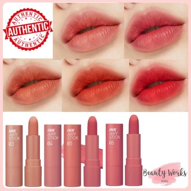 [NEW] PERIPERA Ink Airy Stick Lipstick Velvet Lip 2019 (MLBB Shades ...