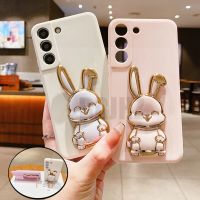 3D Rabbit Folding Stand Phone Case For vivo vivo Y22 Y35 Y02 Y02S Y77 T1 Y75 Y51A Y15A Y33S Y21S Y76S Y74S Y19 Coque Soft Cover