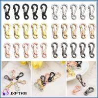 JXFTKM 10Pcs การทำเครื่องประดับ แหวนแยก พวงกุญแจ DIY สายรัดกระเป๋า ตะขอเกี่ยวปลอกคอ เข็มกลัดกุ้งมังกร ตะขอ