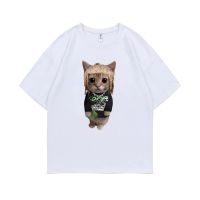 Rapper Playboi Carti Kitty Ow Graphic Print T Shirt Men Women Oversized Pure Cotton Tshirt Mens Hip Rap Tees Funny Male T-shirt 4XL 5XL 6XL