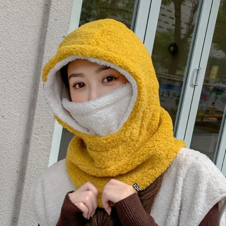 dgjkf-กันลม-ฤดูหนาวในฤดูหนาว-ภาษาญี่ปุ่นญี่ปุ่น-ทำด้วยผ้าขนสัตว์-หมวกบีนนี่เด็กผู้หญิง-ผ้าพันคอผ้าพัน-ชุดผ้าพันคอหมวก-หมวกบอมเบอร์สตรี-คลุมศีรษะปกมีหมวก-หมวกบีนนี่สไตล์เกาหลี-หมวกตุ๊กตาผ้า