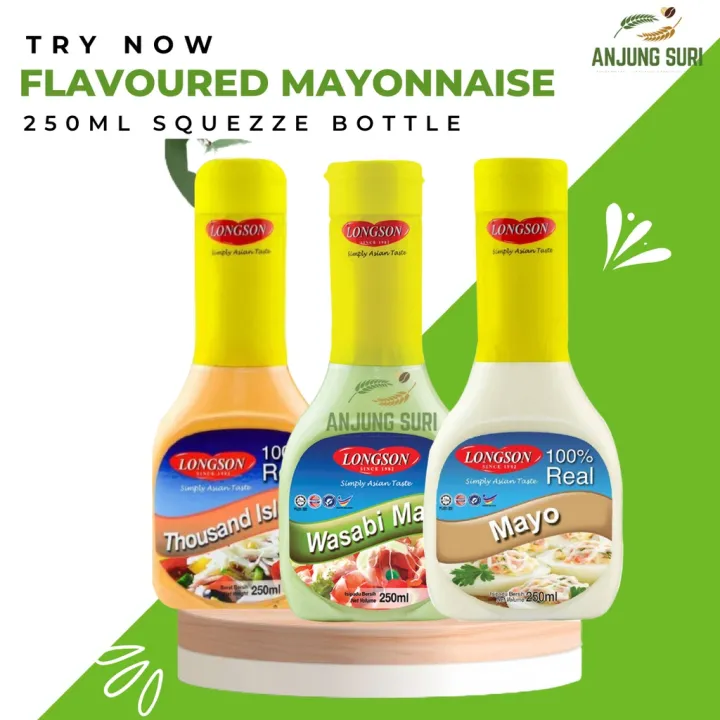 Longson Curry Mayo Sauce Dressing Mayonnaise Flavored Wasabi, Original