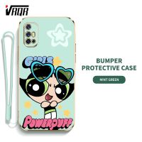 VRQR Powerpuffy เคสโทรศัพท์สำหรับหญิงสาวน่ารักสำหรับ Vivo V17 V19 Neo Super Girl เปลือกนุ่มบางพิเศษ (ฟรีสายคล้องรวม)