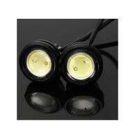 ไฟตาแมว LED ไฟเลี้ยวแต่ง ไฟหรี่ตาแมว 23mm . DC-12V.  2ชิ้น  LED Eagle Eyes