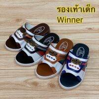 WINNER  AC-092 รองเท้าแตะสวมเด็ก (25-36) สีดำ/กรม/น้ำตาล/แทน