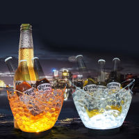 New Waterproof LED Ice Bucket Nightclub Bar Party Champagne Wine Bucket Transparent Light Wine Barrel 5 Color