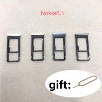 สำหรับ Nokia 6รุ่น2(6.1) ถาดใส่การ์ด TA-1054อะแดปเตอร์ช่องใส่ซิมกระเป๋าเก็บบัตรและที่ใส่ถาดการ์ด SD ขนาดเล็กที่มีชิ้นส่วนอะไหล่พินดีดหัวฟรี