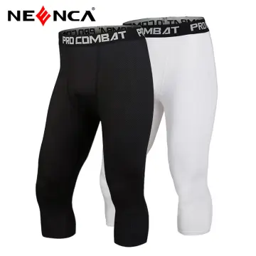 Men's Basketball Compression Padded Tights Three-Quarter Pants with Knee  Pads Ro