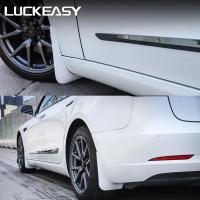 LUCKEASY For Tesla Model 3 Model Y Mud Flaps model3 2021 Accessories Mudguards Splash Guards Fender Matte Black Carbon Fiber