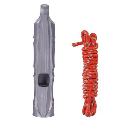 Ultralight Titanium Emergency Whistle with Reflective Cord Outdoor Survival Camping Hiking Exploring outdoor survival Survival kits