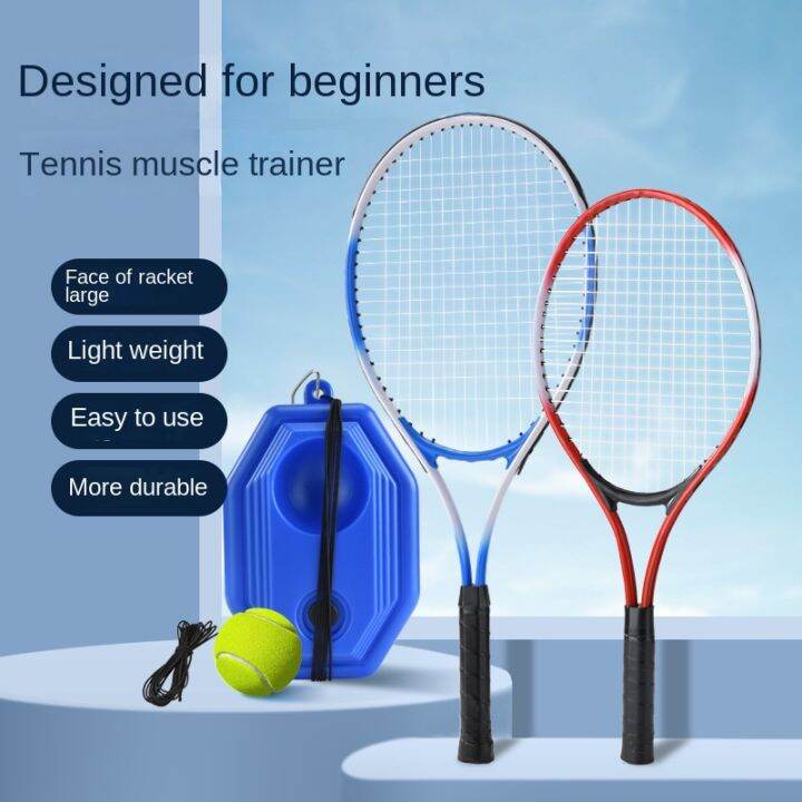 New Tennis Racket 27 inch Single Tennis Trainer Beginner Double Competition Training Set Outdoor