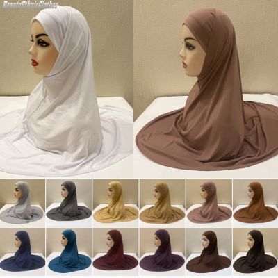 【YF】 2PCS Amira Cap Women Muslim Under Scarf Bonnet Hijab Arab Headscarf Ramadan Prayer Hat Turban Malaysia Shawls
