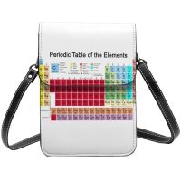 ☁┅☊  Periodic Table Of The Elements Shoulder Education Gifts Leather Shopping Student Purse