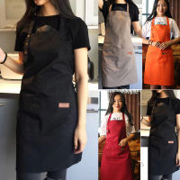 Women Fashion Canvas Aprons Men Chef Work Apron For Grill Restaurant Bar Shop Cafes Beauty Nails Studios Uniform For Kitchen