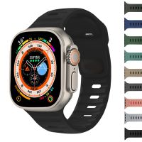 Silicone Strap For Apple Watch Ultra Band 49mm 44mm 45mm 42mm Sport Bands Correa Watchband bracelet iWatch Serises 8 7 6 5 se