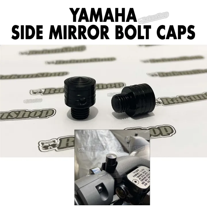 2pcs Yamaha Side Mirror Bolt Caps Black Plug and play Lazada PH