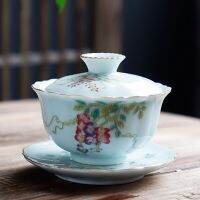 Luxury Jing De Zhen Porcelain Gaiwan 155ml Ceramics Tea Cover Bowl Cuban Saints Jackets Chawan For Tea Tea03