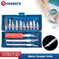 【YF】 Metal Scalpel Tools Kit With Box Model Tool Making 13 Blade Polymer Clay Multifunction Pen Knives Repair Hand