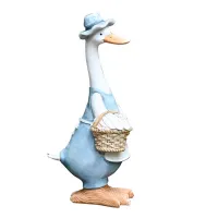 Garden Statue Resin Duck Decorate Craft Figurines Duck Decorate Animal Sculptures Decorate Modern Home Decor A