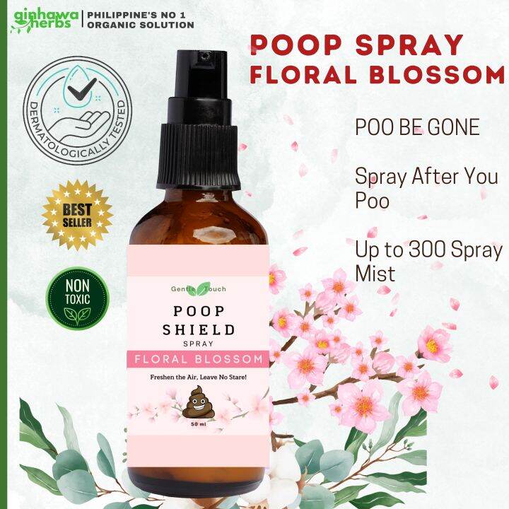 POOP SPRAY FLORAL BLOSSOM Poop Spray 50ml Refreshing Bathroom
