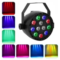 【❉HOT SALE❉】 gewanfu1881881 ไฟ Led แบนราบเท่ากัน Rgb Dmx ควบคุมด้วยเสียง8 Ch ไฟเวที Dj ปาร์ตี้ดิสโกคริสต์มาสบาร์