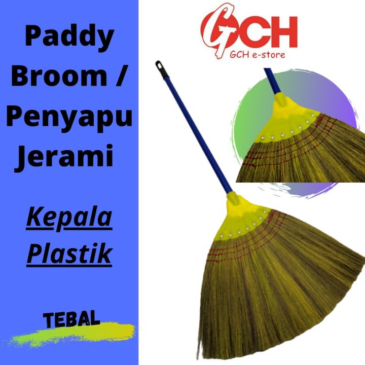 [good Quality] Penyapu Jerami Tebal Paddy Broom Thick Straw Broom