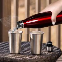 1000ml Stainless Steel Outdoor Thermos Portable Large Capacity Insulated Cup Vacuum Flask thermos Long Lasting Heat