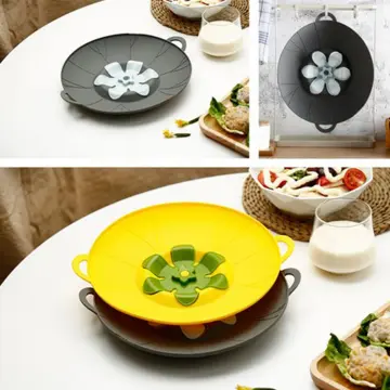 Internaul Silicone Lid Spill Stopper Cover For Pot Pan Kitchen Accessories  Cooking Tools Flower Cookware Home Kitchen