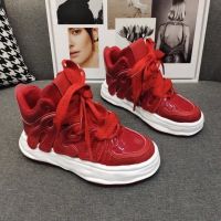 ❐  In the spring of 2023 the new shoes female dissolved bottom color paint with high help letter sport casual shoes female