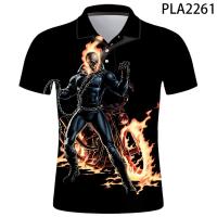 New 3D Printed Ghost Rider Polo Shirt Men Ropa Polo Homme Fashion Camisas Streetwear Casual Hombres Harajuku Short Sleeve