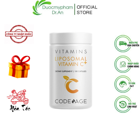 Hàng nhập khẩu - viên uống code age liposomal vitamin c trắng sáng da - ảnh sản phẩm 1