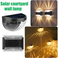 LED Solar Wall Lamp All Sides Luminous Solar Induction Lamp Human Courtyard Wall Lamp Waterproof Stairs Outdoor Light