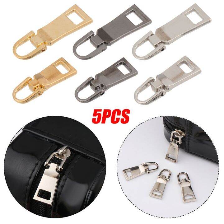 OKDEALS 5pcs Bag Suitcase Zipper Repair Kit Sewing Kit Replacement Metal Zipper Head Zipper Pull