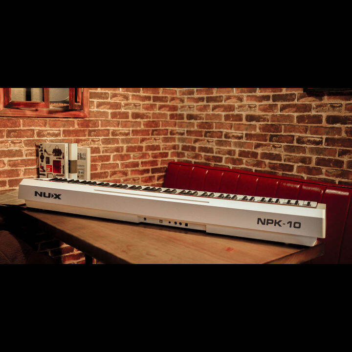 nux-npk-10-electric-piano-เปียโนไฟฟ้า-88-คีย์-แบบ-triple-sensor-scaled-hammer-action-white-แถมฟรีขาตั้งตัว-x-amp-ที่วางโน้ต-amp-pedal-1-แป้น