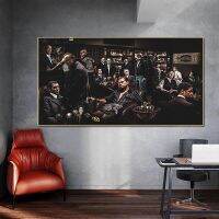 Movie GodfatherStar Actor Cigar Club Party Group Photo Canvas Print Painting Posters Prints for Living Room Home Wall Decor