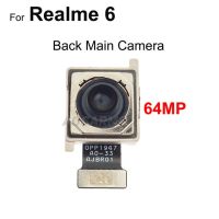 Aocarmo อะไหล่สำหรับ Realme 6หลังหลักโมดูลกล้องสายเคเบิลงอได้64mp ด้านหลัง